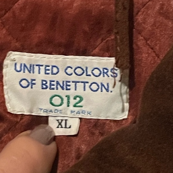 United Colours of Benetton “Save the Planet” vintage suede fringe jacket - Picture 11 of 12